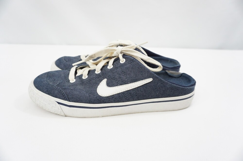 Vintage 2002 Nike Used 10 Denim Blue/White Slip On Mules/Sneakers 030103 Hermosa